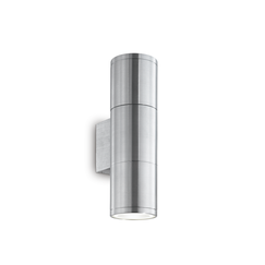 Фасаден аплик GUN AP2 SMALL ALLUMINIO 033013 Ideal Lux 2xGU10 IP44 | Osvetlenieto.bg