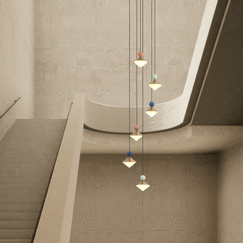 LED Полилей Zambelis 25102 PENDANT LED LIGHT 40W 3000K CERAMIC - METAL - GLASS, BRASS | Osvetlenieto.bg