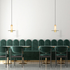 LED Полилей Zambelis 2549 PENDANT LED LIGHT 7W 3000K TRIAC ALABASTER - BRASS | Osvetlenieto.bg
