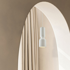 Полилей Zambelis 2595 PENDANT LIGHT 1xE27 WHITE - CLAY - METAL | Osvetlenieto.bg