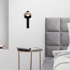 LED Аплик ZAMBELIS 25340 WALL LED LIGHT 13W 3000K SANDY BLACK BASE - CHAMPAGNE SHADE | Osvetlenieto.bg