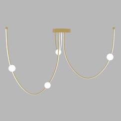 LED Полилей ZAMBELIS 22248 CEILING LED LIGHT 42W 3000K ALUMINIUM GOLD MATT | Osvetlenieto.bg
