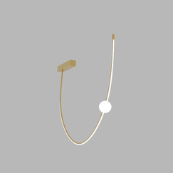 LED Полилей ZAMBELIS 22250 CEILING LED LIGHT 19W 3000K ALUMINIUM GOLD MATT | Osvetlenieto.bg