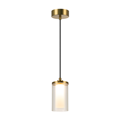 LED Полилей ZAMBELIS 23018 PENDANT LED LIGHT 9W 3000K METAL-GLASS GOLD | Osvetlenieto.bg
