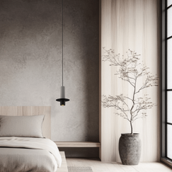 LED Полилей ZAMBELIS 25378 PENDANT LED LIGHT 6W 3000K BLACK METAL - CONCRETE | Osvetlenieto.bg