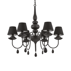 Полилей BLANCHE SP6 NERO 111872 Ideal Lux 6xE14 | Osvetlenieto.bg