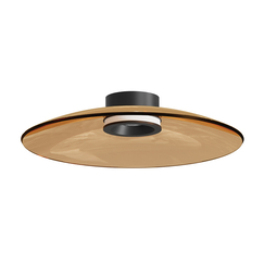 LED Плафон ZAMBELIS 25268 CEILING LED LIGHT 30W 2700K-3000K TRIAC BLACK MATT - TAWNY GLASS | Osvetlenieto.bg