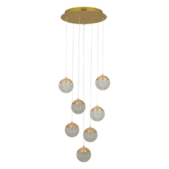 LED Полилей ZAMBELIS 25325 PENDANT LED LIGHT 52W 3000K TRIAC GOLD ALUMINIUM - ACRYLIC | Osvetlenieto.bg