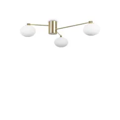Плафон HERMES PL3 D90 OTTONE 288260 Ideal Lux 3xG9 | Osvetlenieto.bg