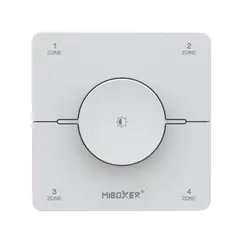 MiBoxer Стенен панел бял MONO/CCT 4 Зони 2xAAA 2.4GHz RF K0S | Osvetlenieto.bg