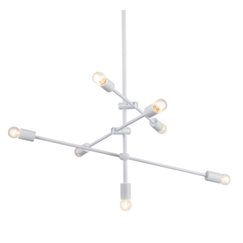 Винтидж полилей LUTHER OD680107WH Aca Lighting 7xE27 | Osvetlenieto.bg