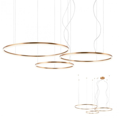 LED Полилей ORBIT 01-1723-DALI Redo 163W 3000K D1000+800+600 BRASS | Osvetlenieto.bg