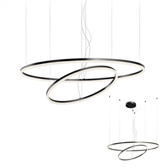 LED Полилей ORBIT 01-1953-TRIAC Redo 108W 3000K D1000+600 SAND BLACK | Osvetlenieto.bg