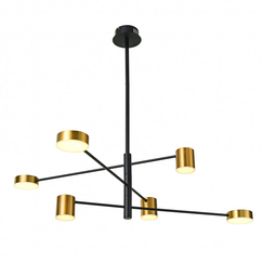 LED Полилей REMDAL PND-16374-6-BK-GD-4K Italux 36W 4000K | Osvetlenieto.bg