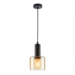 Пендел SANTIA PND-65342-1-BK+AMB Italux 1xE27 | Osvetlenieto.bg