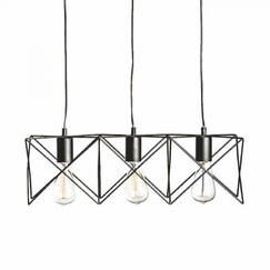 Полилей ANDY KS1462P3BK Aca Lighting 3xE27 | Osvetlenieto.bg