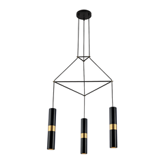 Полилей DA VINCI HM853P56BK Aca Lighting 3xGU10 | Osvetlenieto.bg