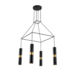 Полилей DA VINCI HM854P56BK Aca Lighting 4xGU10 | Osvetlenieto.bg