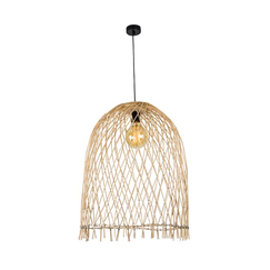 Пендел ZAMBELIS 18181 PENDANT LIGHT BAMBOO 1L 1xE27 | Osvetlenieto.bg