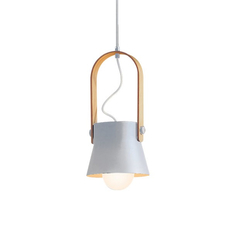 Пендел ZAMBELIS 18193 PENDANT 1L WHITE-WOOD 1xE27 | Osvetlenieto.bg