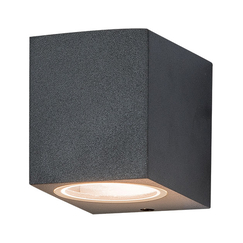 Фасаден аплик ZAMBELIS E123 OUTDOOR SCONCE ALUMINIUM GLASS DIFFUSER GRAPHITE 1xGU10 | Osvetlenieto.bg