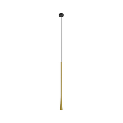 LED Пендел ZAMBELIS 20143 PENDANT LIGHT ALUMINIUM BLACK CANOPY-BRASS LAMP 7W 3000K | Osvetlenieto.bg
