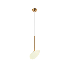 LED Пендел ZAMBELIS 20255 PENDANT LIGHT MATT OPAL WHITE GLASS BRASS METAL 5W 3000K | Osvetlenieto.bg