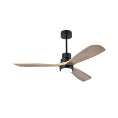 LED Плафон ZAMBELIS 19141 PENDANT FAN BLACK NATURAL WOOD 15W 3000K-6000K | Osvetlenieto.bg