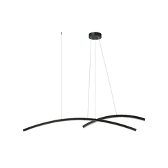 LED Полилей ZAMBELIS 20130 PENDANT LIGHT ALUMINUM &ACRYLIC  BLACK 45W 3000K | Osvetlenieto.bg