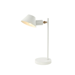 Настолна лампа ZAMBELIS 20222 TABLE LAMP IRON WHITE -GOLD COLOR ON/OFF SWITCH 1xE27 | Osvetlenieto.bg