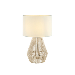 Настолна лампа ZAMBELIS 20235 TABLE LAMP HEMP ROPE &LINEN NATRUAL ON/OFF SWITCH 1xE27 | Osvetlenieto.bg
