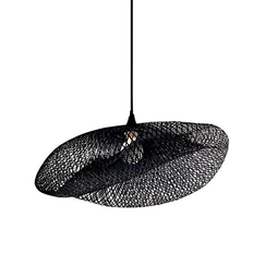 Полилей ZAMBELIS 19108 PENDANT LIGHT BAMBOO BLACK 1xE27 | Osvetlenieto.bg