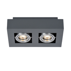 Луна за открит монтаж CASEMIRO IT8002S2-BK/AL Italux 2xGU10 | Osvetlenieto.bg
