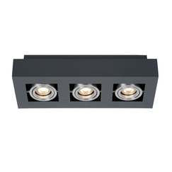Луна за открит монтаж CASEMIRO IT8002S3-BK/AL Italux 3xGU10 | Osvetlenieto.bg