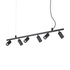 Полилей DYNAMITE SP6 ROUND NERO 231396 Ideal Lux 6xGU10 | Osvetlenieto.bg