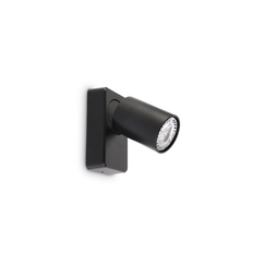 Спот RUDY AP1 ROUND NERO 229010 Ideal Lux 1xGU10 | Osvetlenieto.bg
