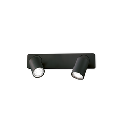 Спот RUDY AP2 ROUND NERO 229034 Ideal Lux 2xGU10 | Osvetlenieto.bg