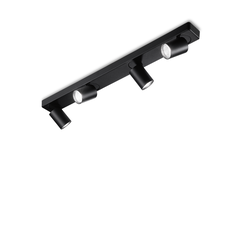 Спот RUDY PL4 ROUND NERO 229072 Ideal Lux 4xGU10 | Osvetlenieto.bg
