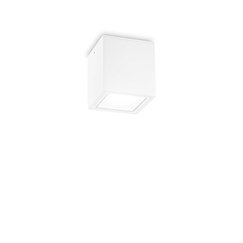 Външен плафон TECHO PL1 D09 SQUARE BIANCO 251561 Ideal Lux 1xGU10 IP54 | Osvetlenieto.bg