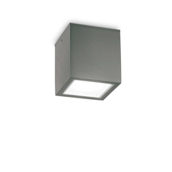 Външен плафон TECHO PL1 D15 SQUARE ANTRACITE 251516 Ideal Lux 1xGU10 IP54 | Osvetlenieto.bg