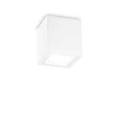 Външен плафон TECHO PL1 D15 SQUARE BIANCO 251523 Ideal Lux 1xGU10 IP54 | Osvetlenieto.bg