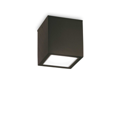 Външен плафон TECHO PL1 D15 SQUARE NERO 251530 Ideal Lux 1xGU10 IP54 | Osvetlenieto.bg