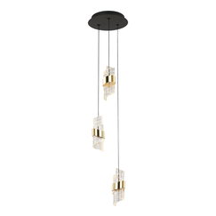 LED Полилей Tonga PND-26374-3-23W-3K-BK-GD Italux 23W 3000K | Osvetlenieto.bg