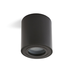 Черна луна за открит монтаж AQUARIUS ROUND IP44 GU10 D8 H9.5cm | Osvetlenieto.bg