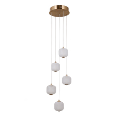 LED Полилей Ganti PND-34362-5-HBR-OPAL Italux 12W 3000K | Osvetlenieto.bg