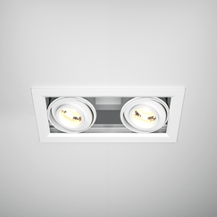 LED Двоен кардан бял Metal Modern DL093-02-10W3K-W Maytoni 20W 3000K | Osvetlenieto.bg