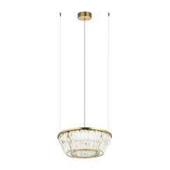 LED Кристален полилей Zambelis 23045 PENDANT LED LIGHT 27W 3000K METAL-CRYSTAL ANTIQUE BRASS | Osvetlenieto.bg