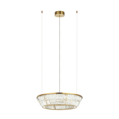 LED Кристален полилей Zambelis 23046 PENDANT LED LIGHT 38W 3000K METAL-CRYSTAL ANTIQUE BRASS | Osvetlenieto.bg