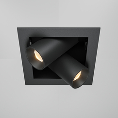 LED Луна за вграждане Magnum Maytoni черна DL094-02-7W3K-B 14W 3000K | Osvetlenieto.bg
