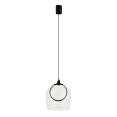 LED Пендел Zambelis 23080 PENDANT LED LIGHT 6W 3000K METAL-SILICON-GLASS,BLACK-CLEAR GLASS | Osvetlenieto.bg